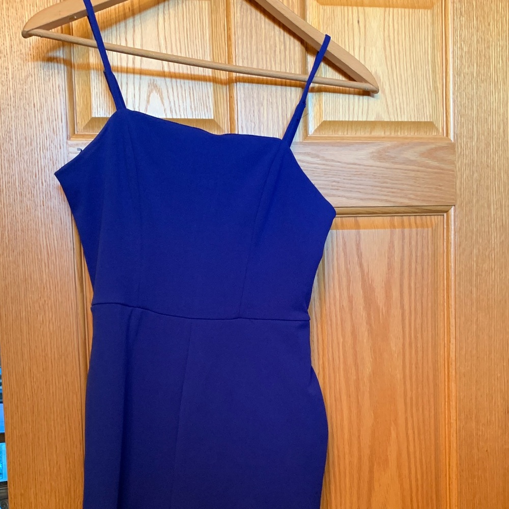 Elegant Strapless Blue overall